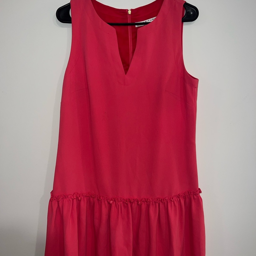 Trina Turk Pink Cut Out Tiered Mini Dress